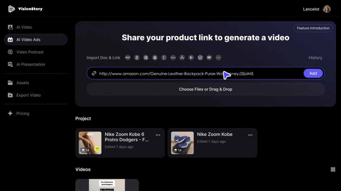 Un lien, une publicité complète