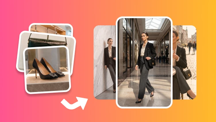 AI-generated fashion campaign images