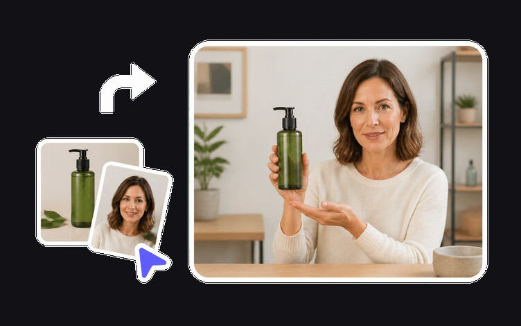 Flujo de trabajo de video de producto para ecommerce que convierte fotos de producto del catálogo en videos de ficha