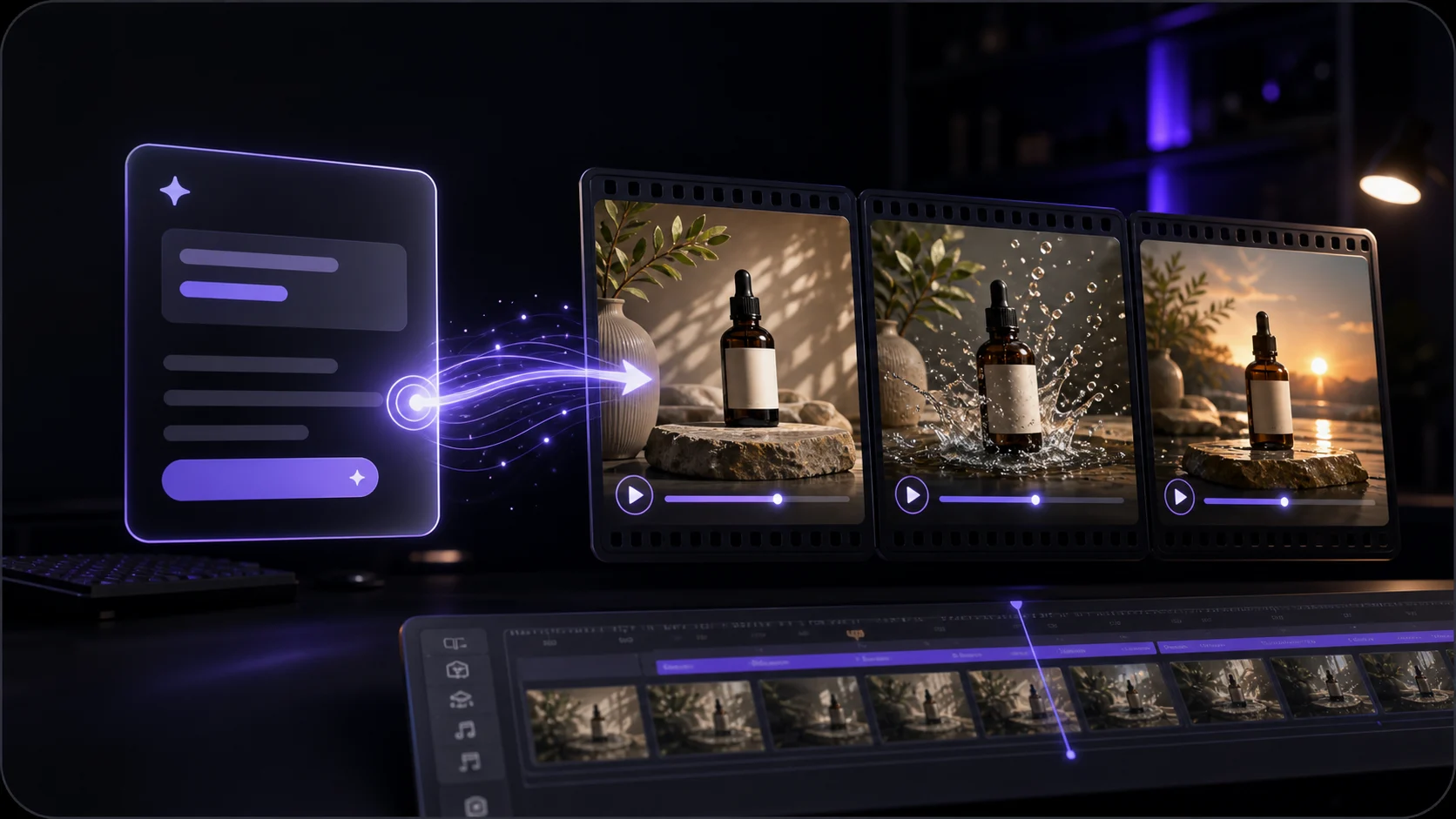 AI video generator interface concept