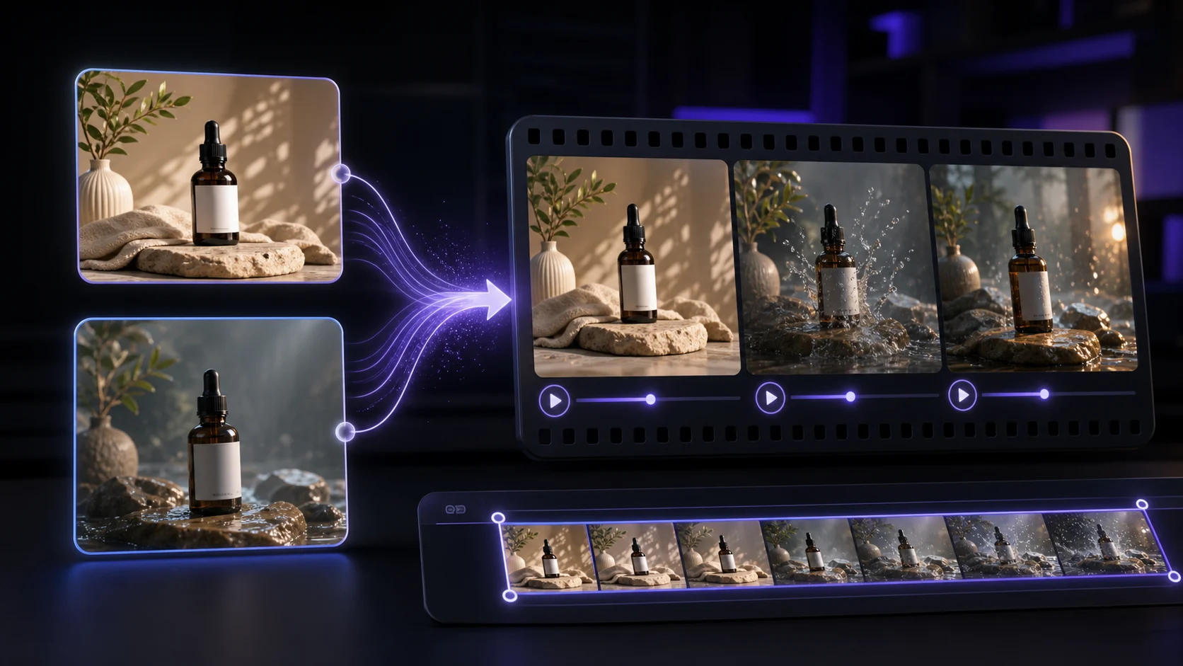 AI ad video storyboard frame