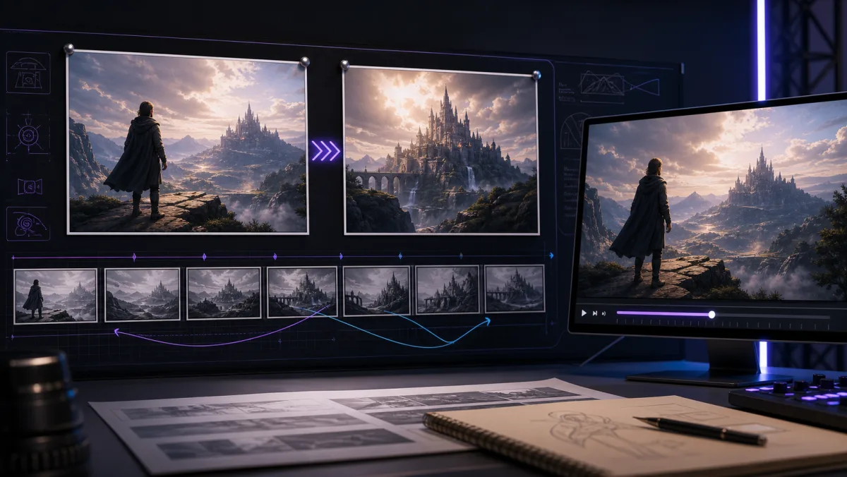 AI storyboard video example