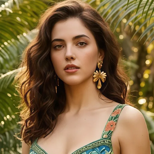 Woman in a floral dress