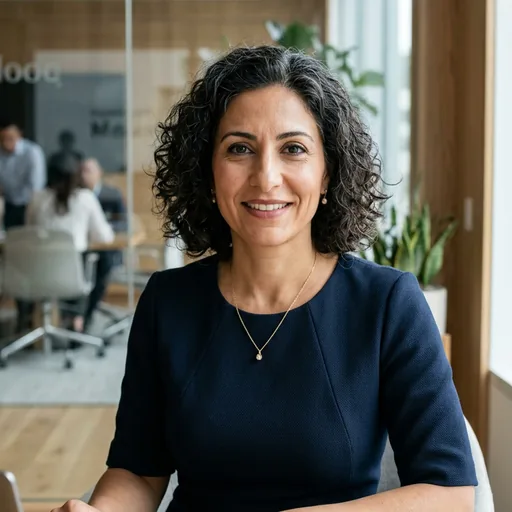 Professional woman in a black top